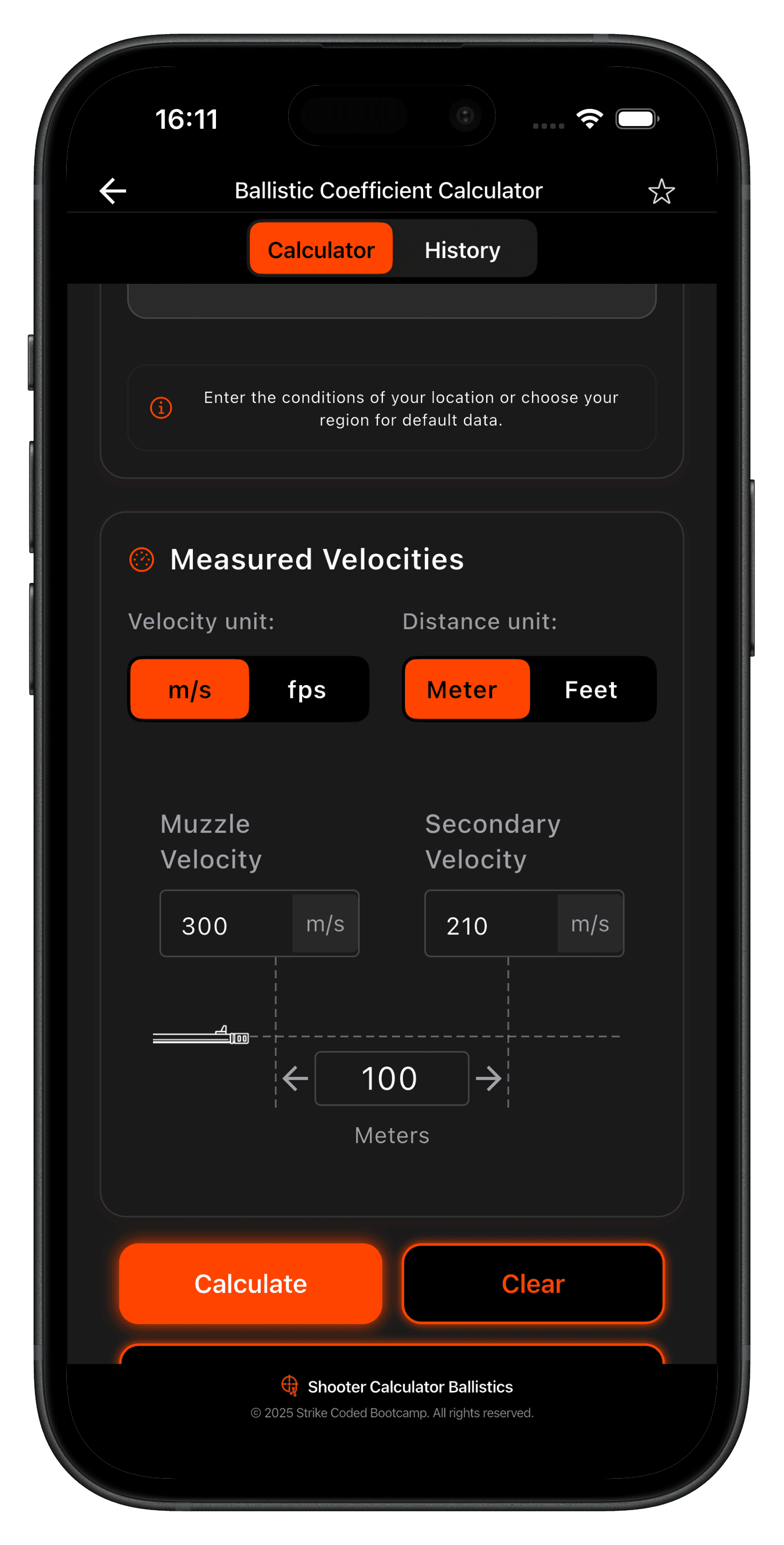 Ballistic Coefficient Calculator — SC Ballistics (en)